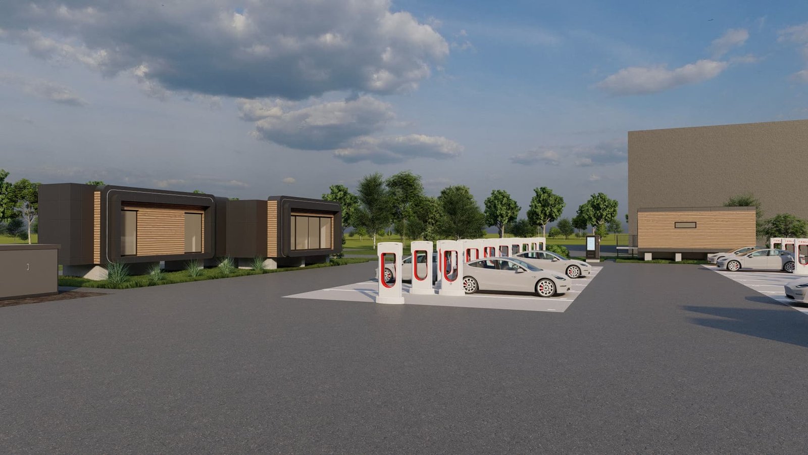 Visualisierung Supercharger Linz Hafen